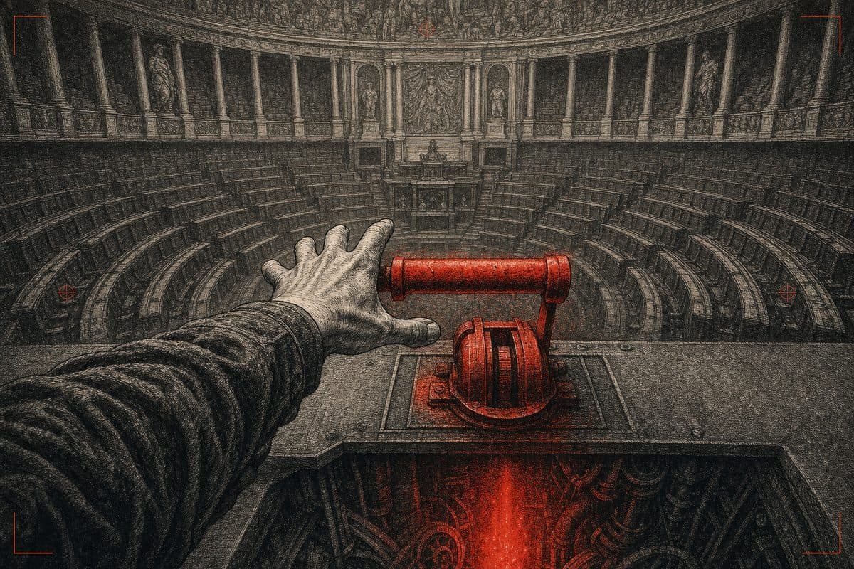 Le dernier levier, avant que la machine ne s'enclenche.