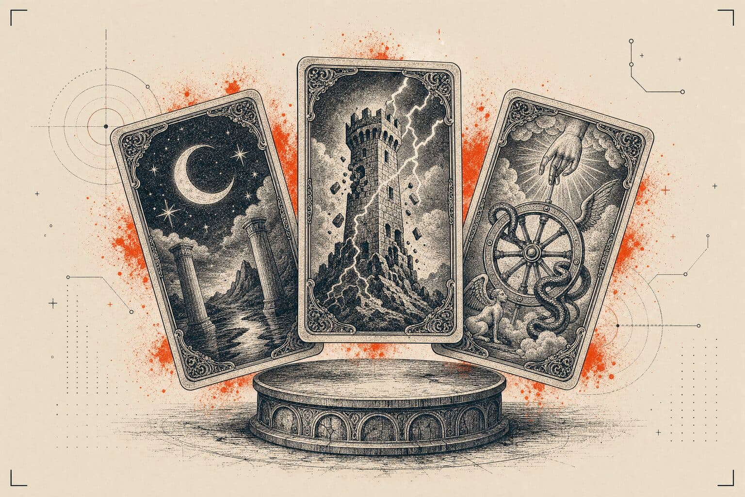 Les trois cartes de tarot
