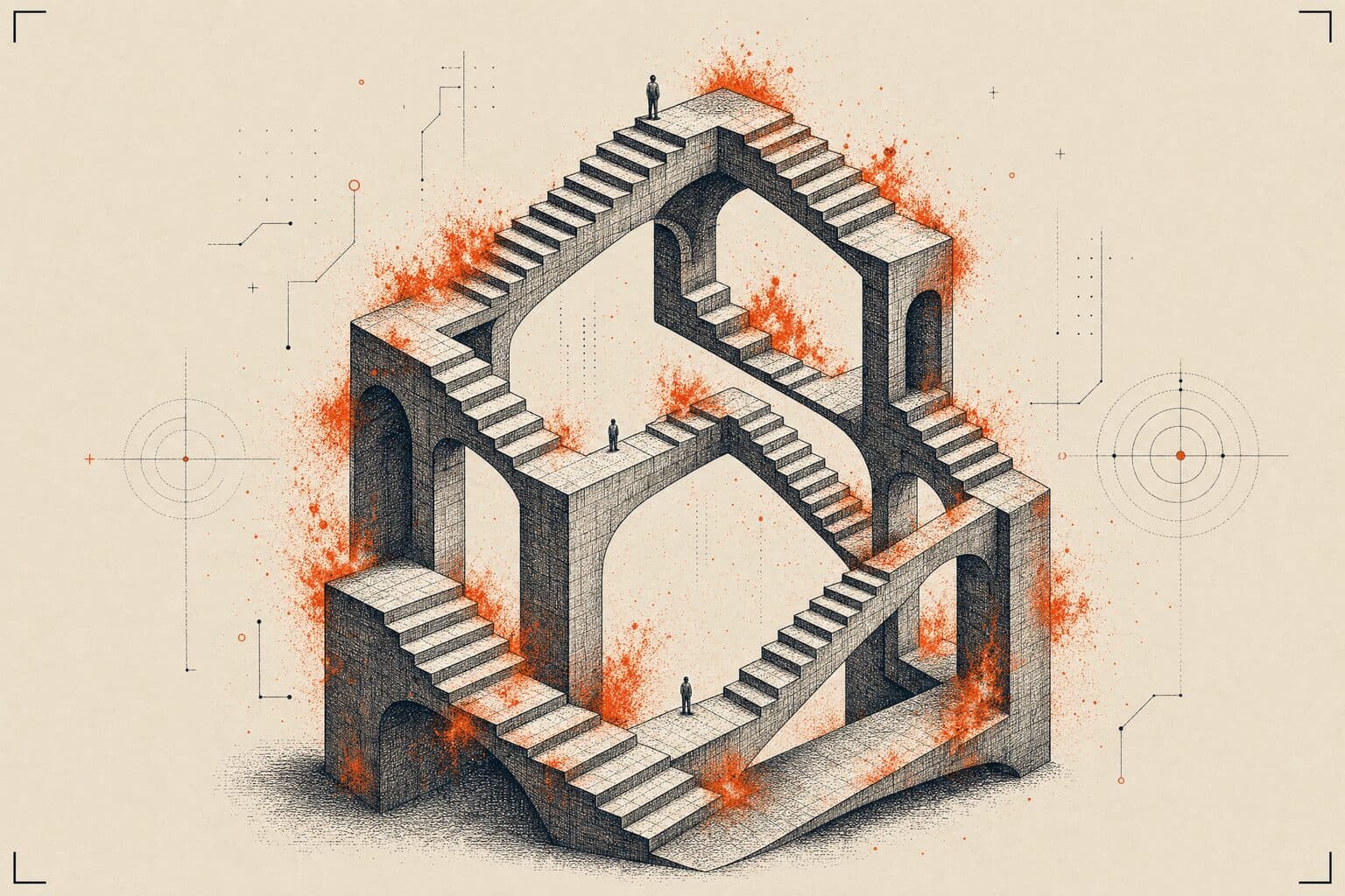 L'escalier d'Escher en feu
